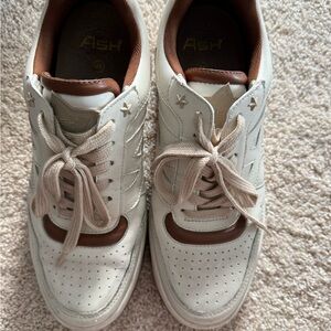 Ash Italians Cream and Brown Sneakers New